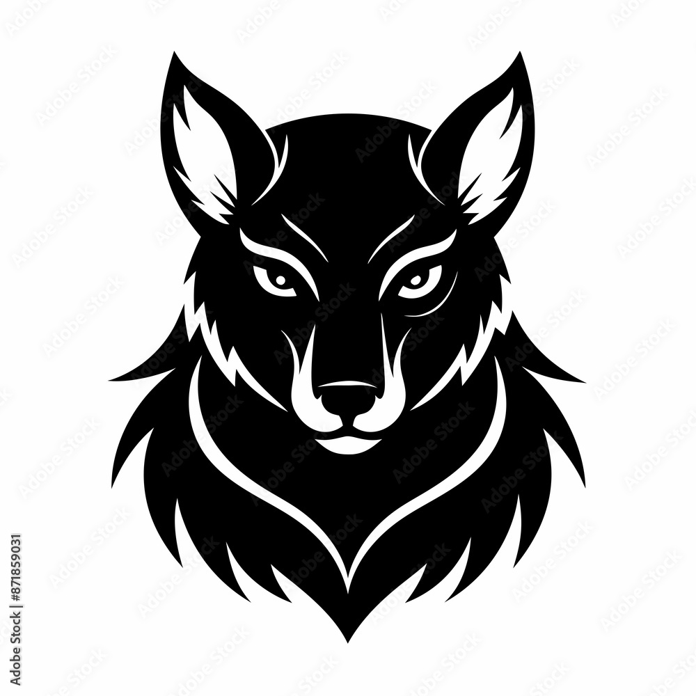 Animal logo icon black shape white background Animal logo icon black shape white background