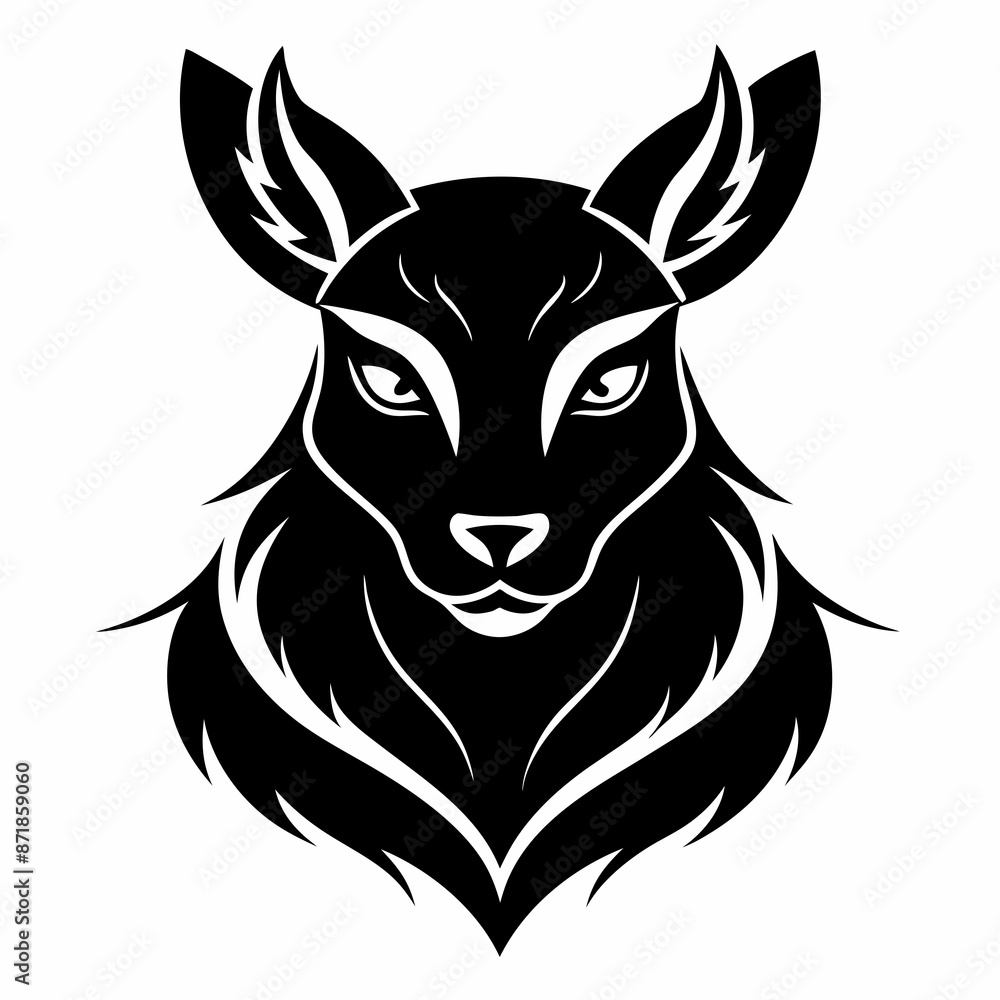 Animal logo icon black shape white background Animal logo icon black shape white background
