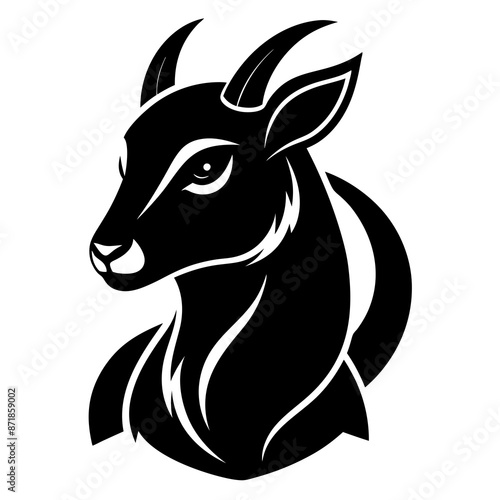 Animal logo icon black shape white background