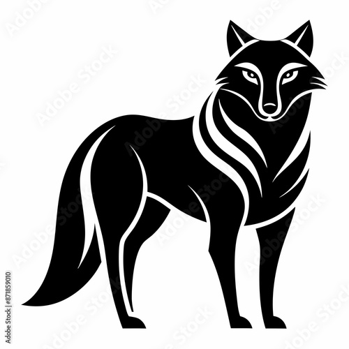 Animal logo icon black shape white background