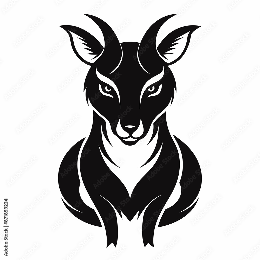 Animal logo icon black shape white background
