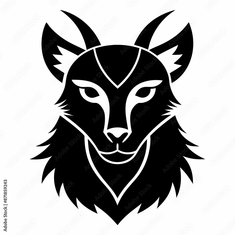 Animal logo icon black shape white background Animal logo icon black shape white background