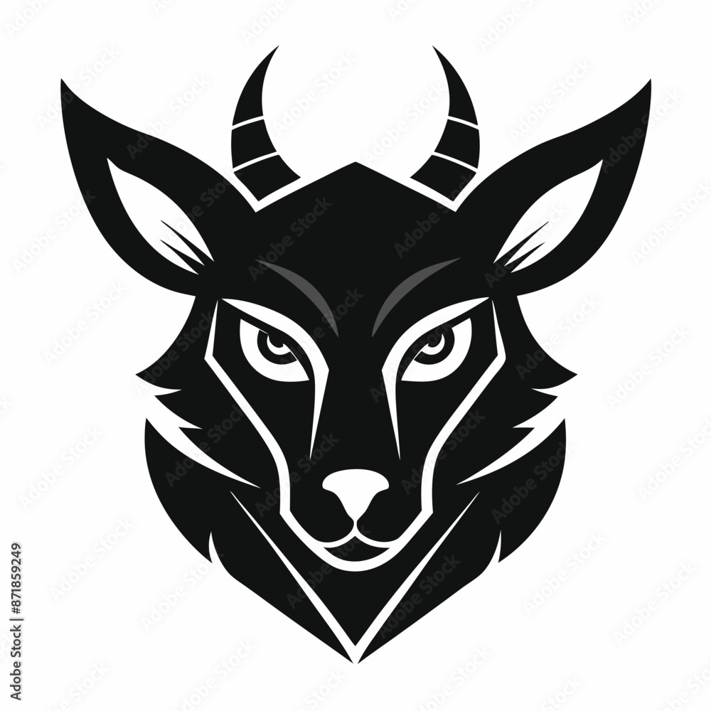 Animal logo icon black shape white background Animal logo icon black shape white background