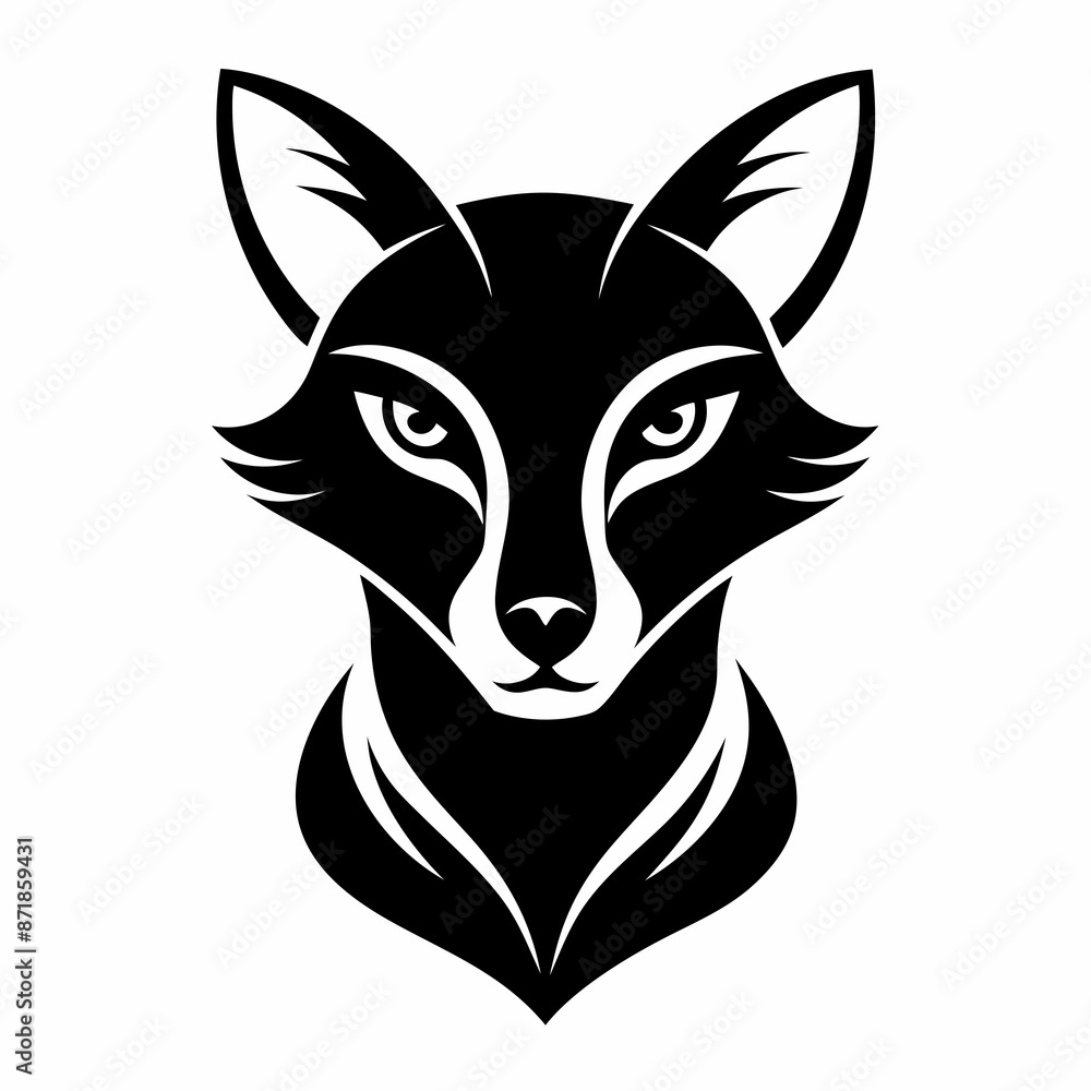 Animal logo icon black shape white background Animal logo icon black shape white background