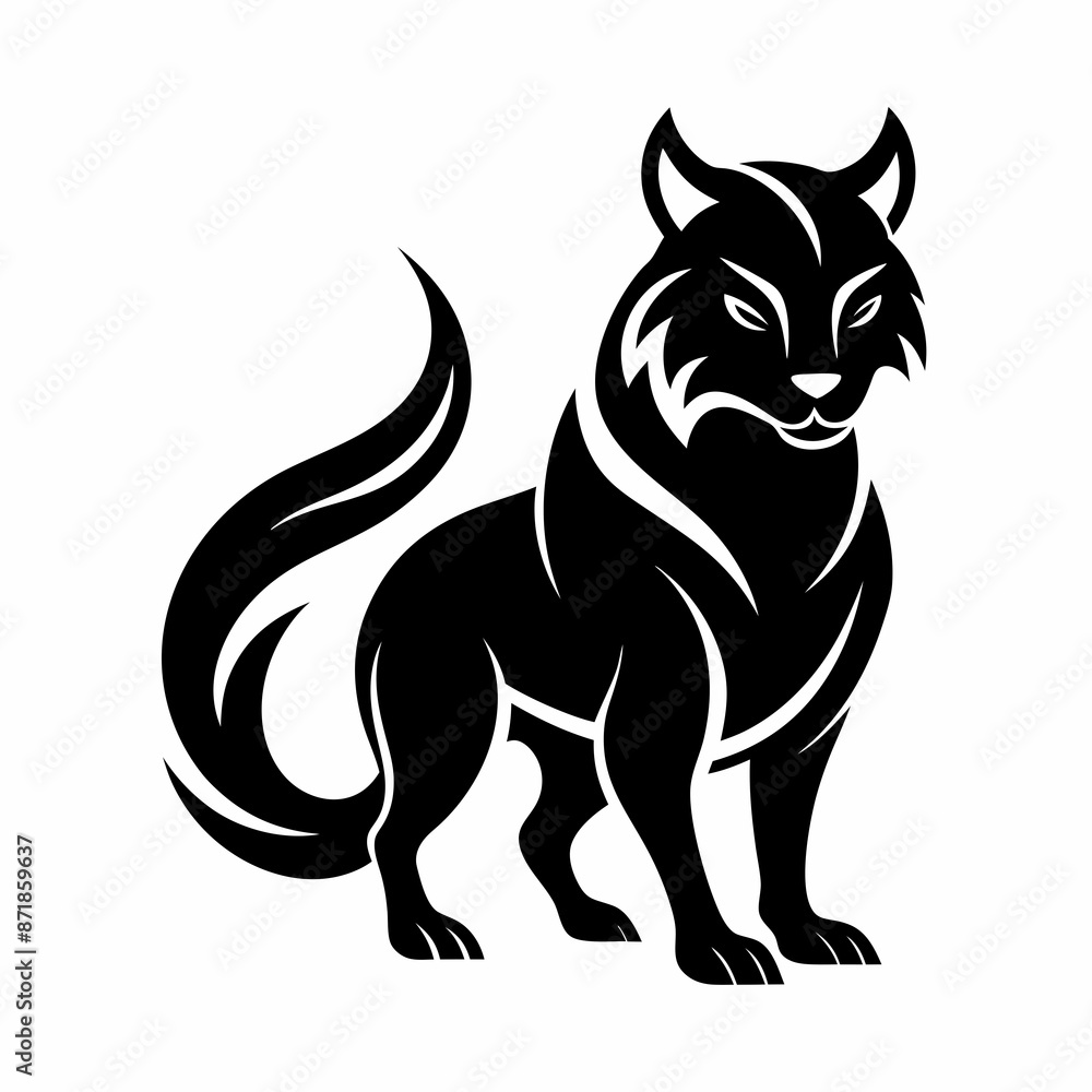 Animal logo icon black shape white background Animal logo icon black shape white background