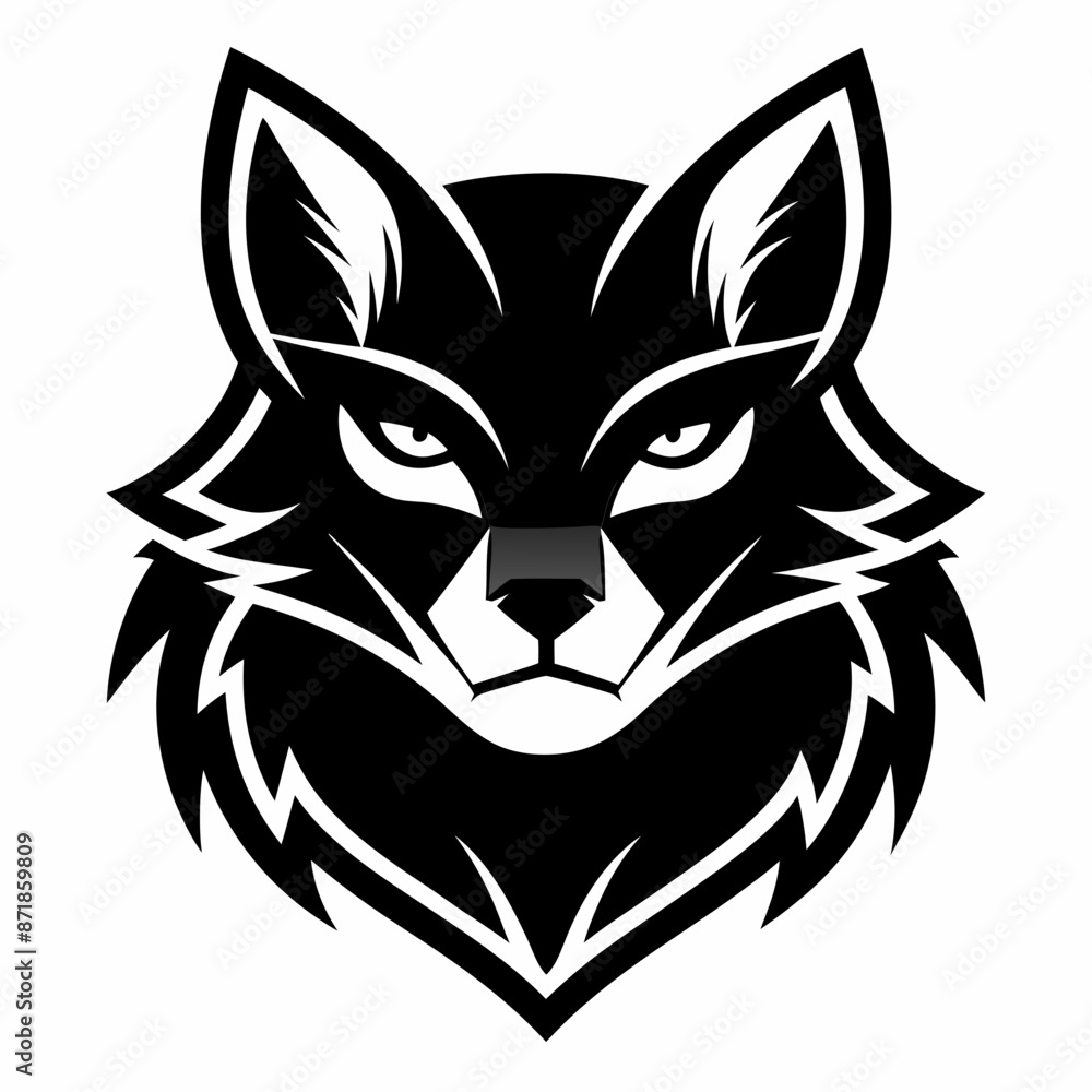 Animal logo icon black shape white background Animal logo icon black shape white background