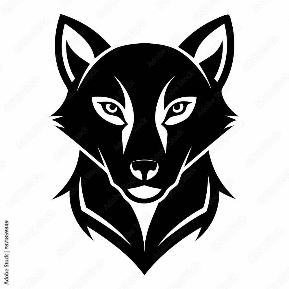 Animal logo icon black shape white background Animal logo icon black shape white background