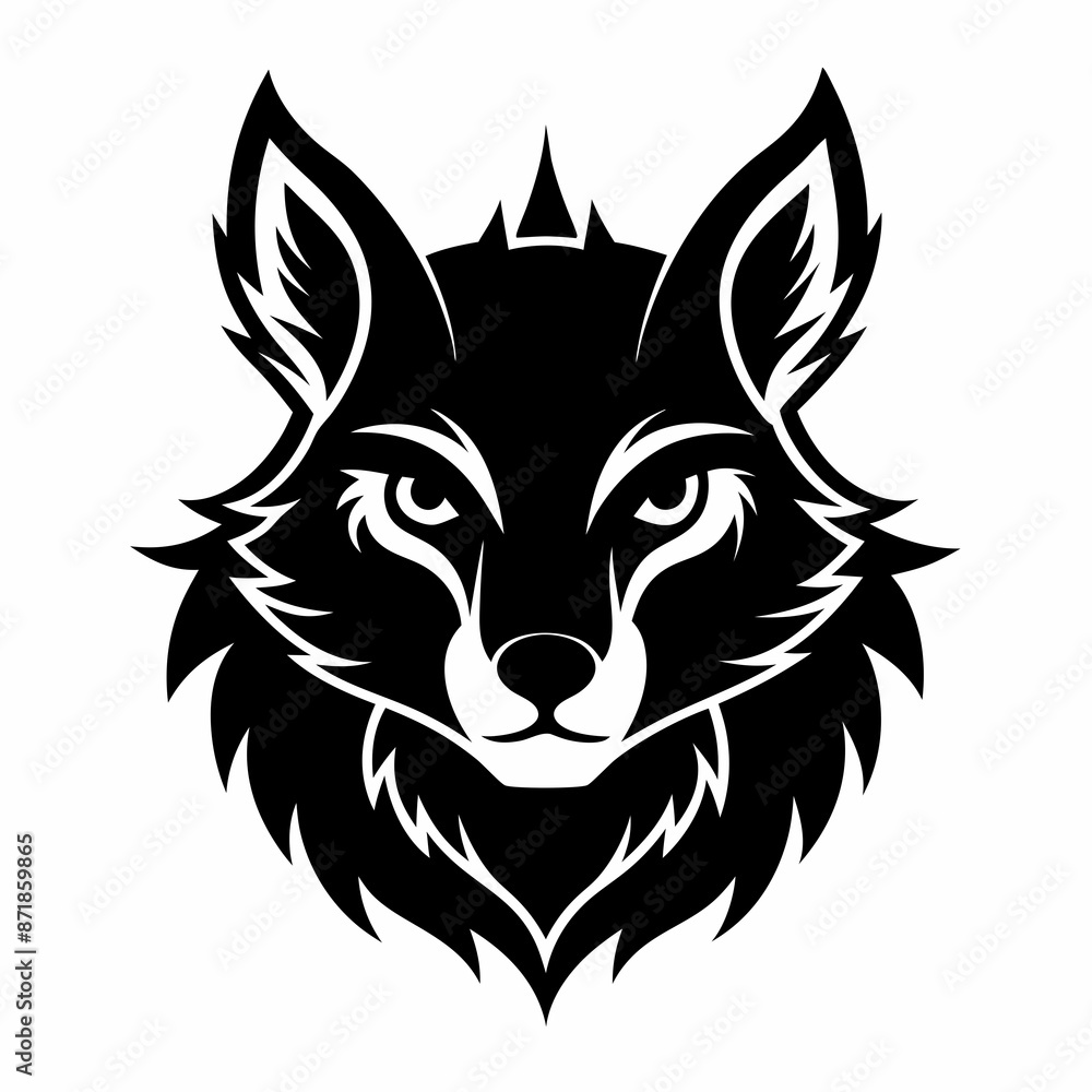 Animal logo icon black shape white background Animal logo icon black shape white background