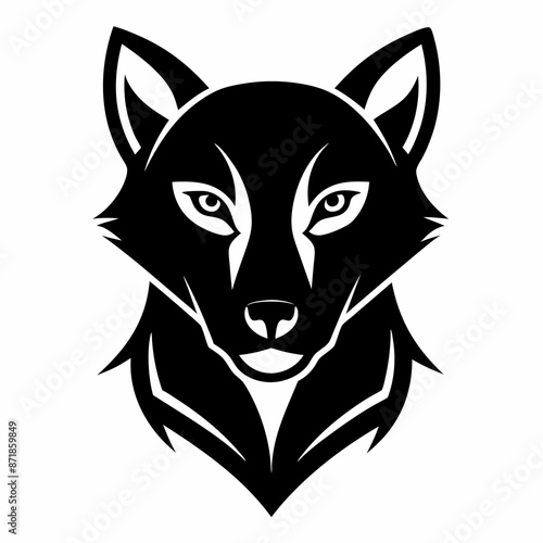 Animal logo icon black shape white background