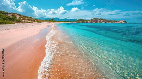Sun-kissed beach with turquoise waters
