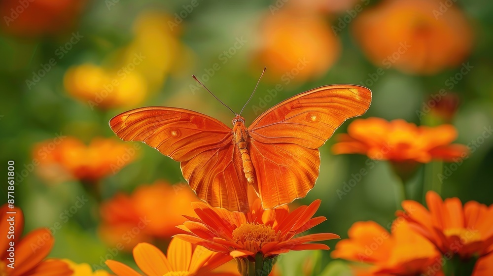 Species of Butterfly Dryas iulia also Known as Julia Butterfly Species of Butterfly Dryas iulia also Known as Julia Butterfly