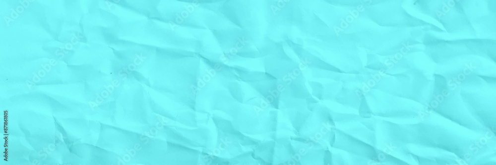 Obraz premium Texture of crumpled parchment or paper. Abstract background for design. turquoise paper, Valentine's Day background, craft paper, craft material, festive packaging, blank turquoise background vector.