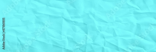 Texture of crumpled parchment or paper. Abstract background for design. turquoise paper, Valentine's Day background, craft paper, craft material, festive packaging, blank turquoise background vector.