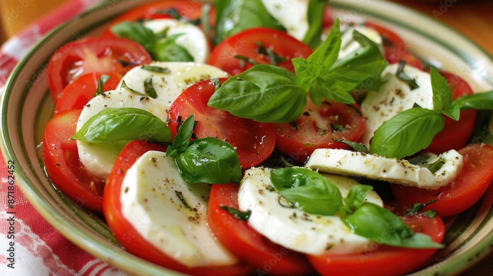 Mozzarella tomato and basil salad Mozzarella tomato and basil salad