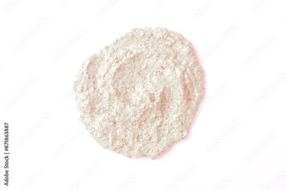 Vanilla cream ice cream close-up on a white background. Ice cream texture. Delicious sweet dessert close-up as a background. Vanilla cream ice cream close-up on a white background. Ice cream texture. Delicious sweet dessert close-up as a background.