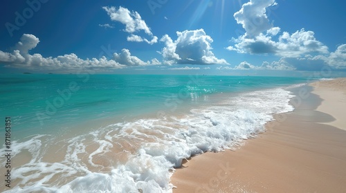 Sun-kissed beach with turquoise waters