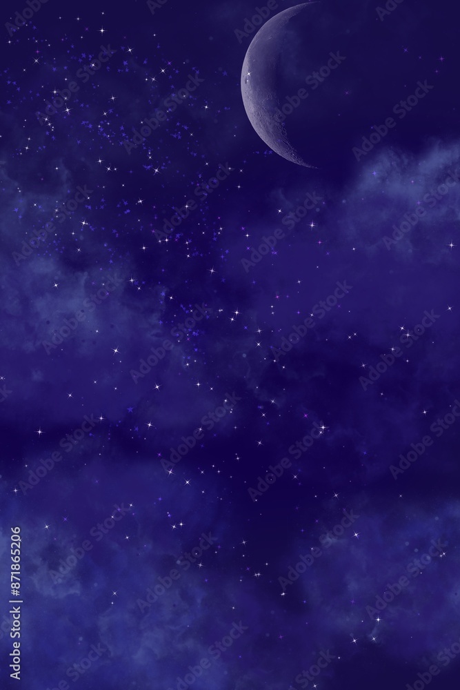 Obraz premium moon and stars