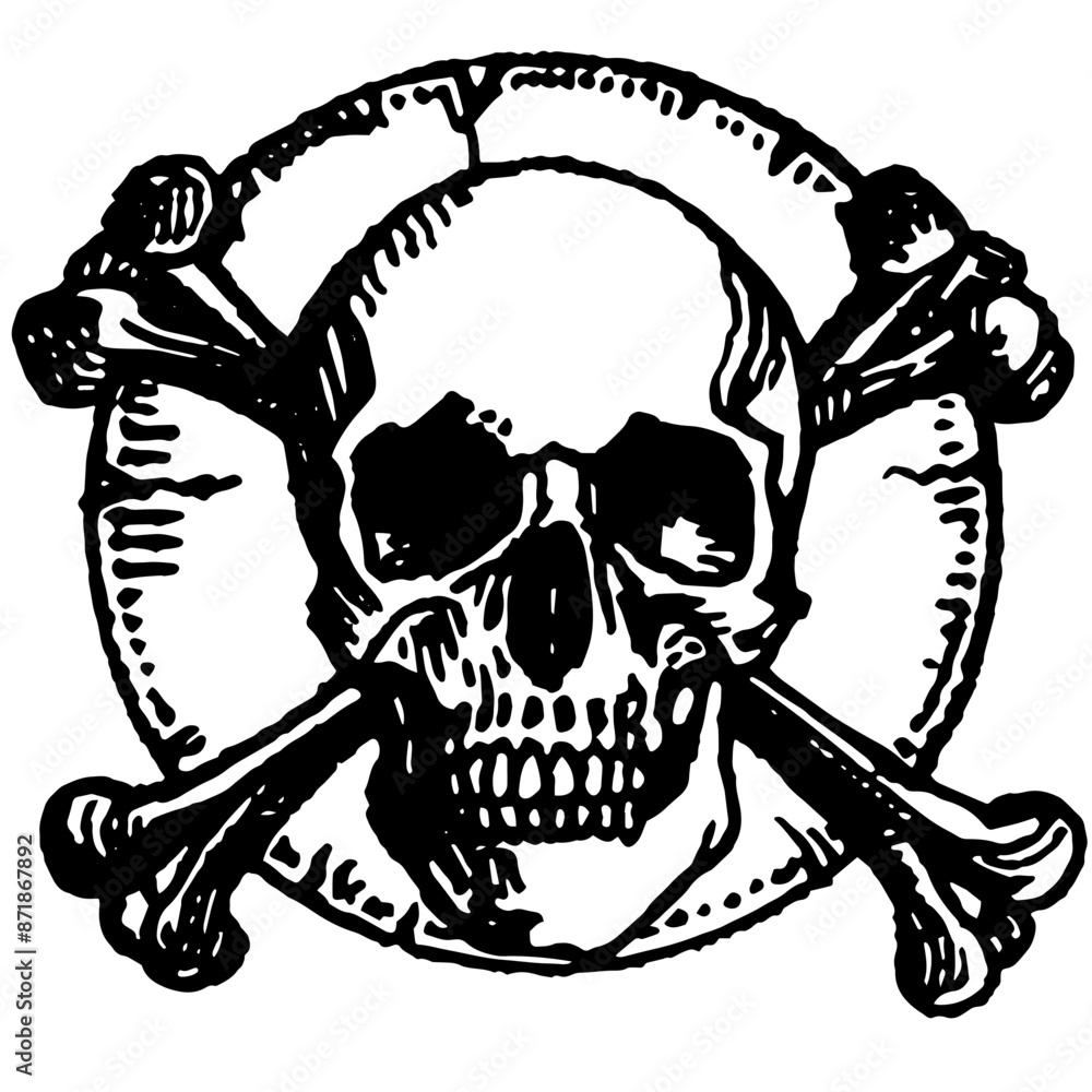 Skull and bones pirate symbol SVG vector transparent background PNG ...