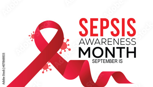 Sepsis Awareness Month is observed every year on September. banner design template Vector illustration background design.