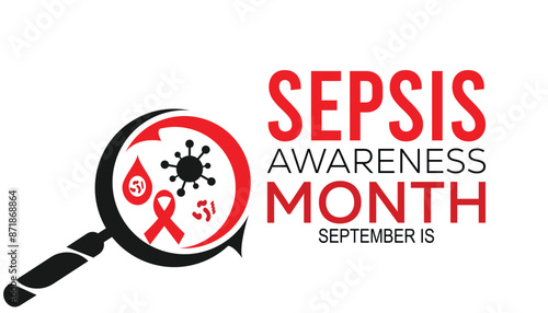 Sepsis Awareness Month is observed every year on September. banner design template Vector illustration background design.
