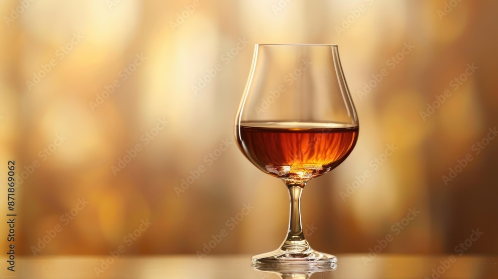 Brandy or cognac glass with space for writing focused view Brandy or cognac glass with space for writing focused view