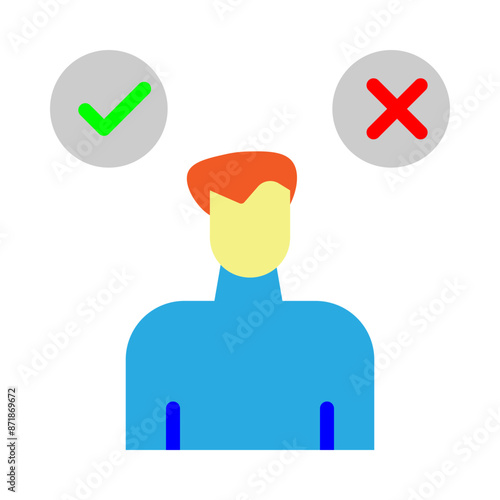 Decision Making Vector Flat Icon Design