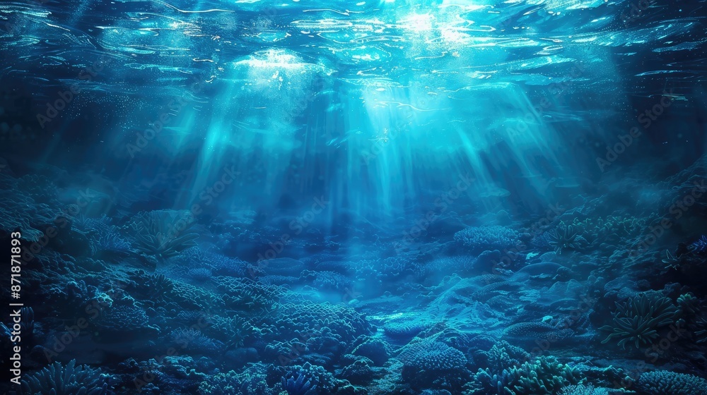 Fototapeta premium Write a song lyrics about exploring the depths of an alien ocean