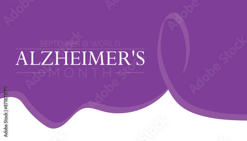 World Alzheimer's Month is observed every year on September. banner design template Vector illustration background design.