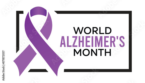 World Alzheimer's Month is observed every year on September. banner design template Vector illustration background design.