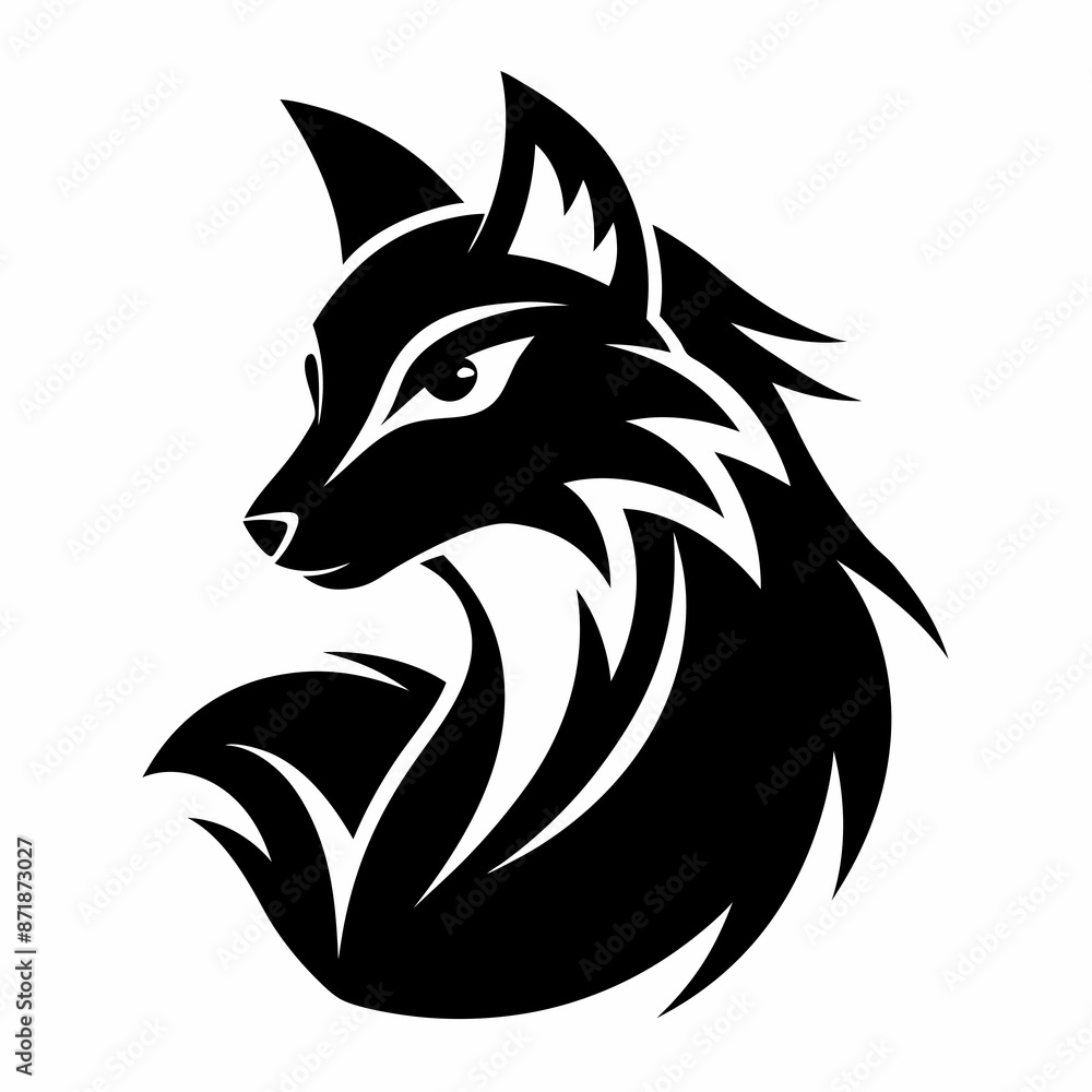 Animal logo icon black shape white background Animal logo icon black shape white background