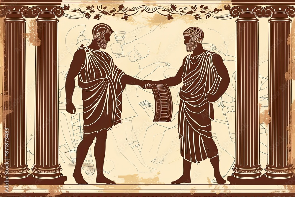 Fototapeta premium Ancient Greece Artistic Representation