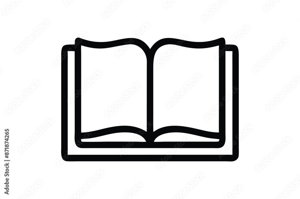 Book icon silhouette vector Book icon silhouette vector