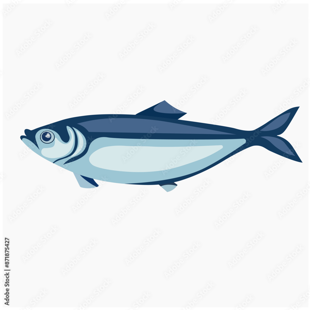 Blue sea fish on white background Blue sea fish on white background