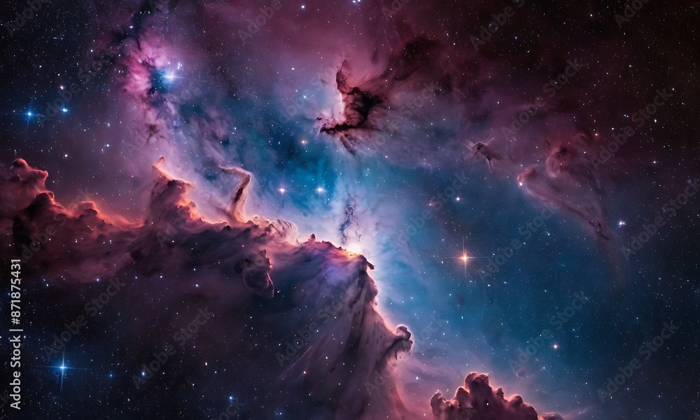 space nebula and galaxy space nebula and galaxy