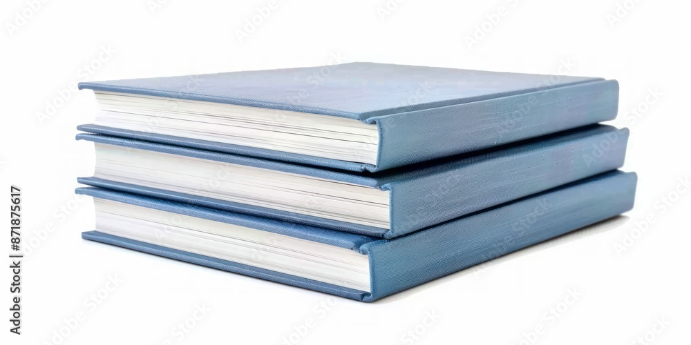 Stack of Blue Books on White Background Stack of Blue Books on White Background