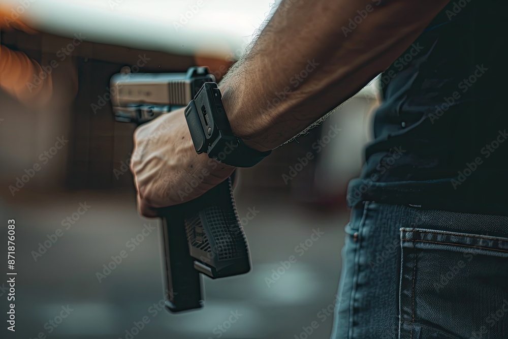 Armed Person with Handgun Armed Person with Handgun