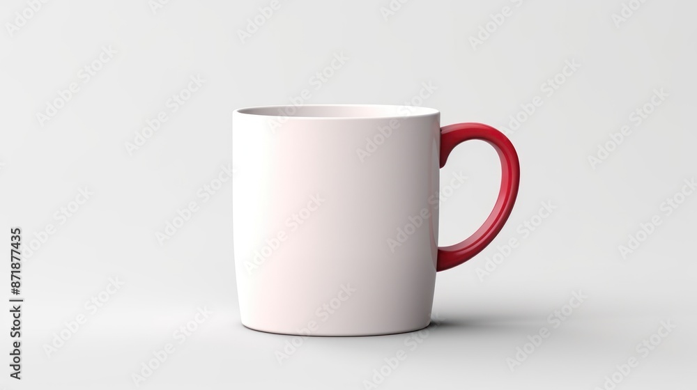 Obraz premium coffee cup in ceramic mug on pure white background, 