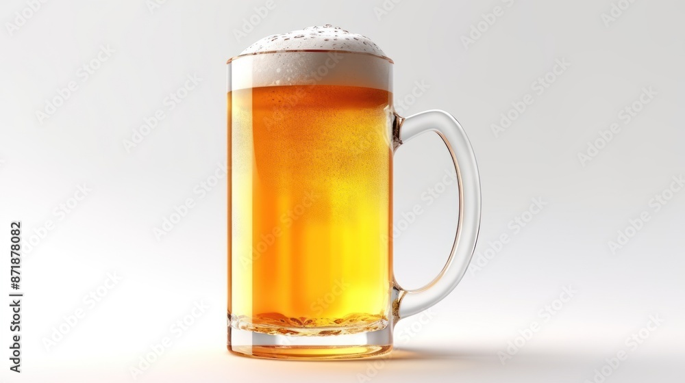 mug of beer on white mug of beer on white