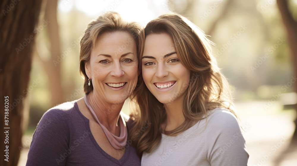 Obraz premium mom with young adult daughter