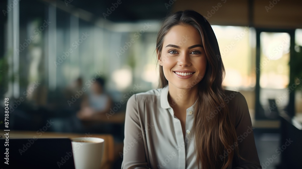 Smiling businesswoman looking at camera Smiling businesswoman looking at camera