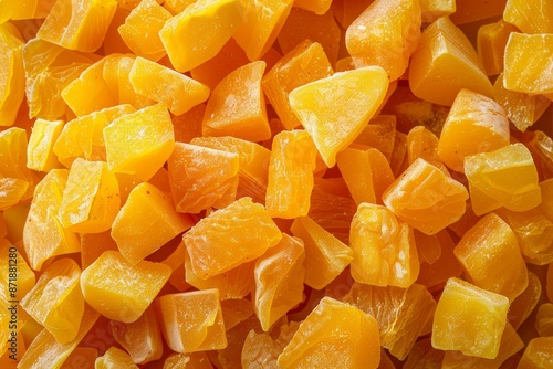 Wallpaper Mural Dehydrated mango chips closeup soft focus top view Torontodigital.ca