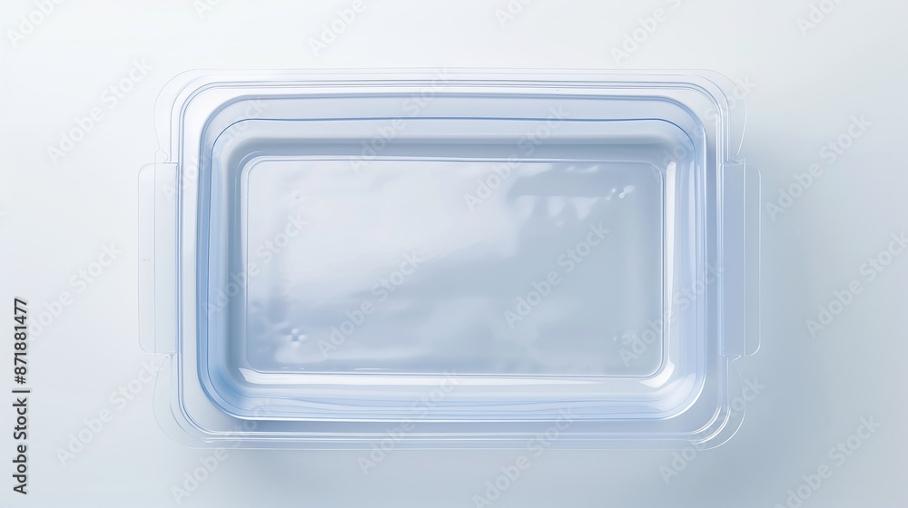 Top view of a plastic box lid cover with clipping path, isolated on a white background Top view of a plastic box lid cover with clipping path, isolated on a white background