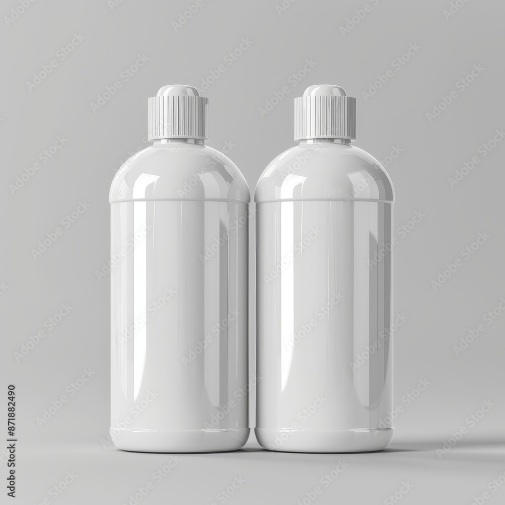 3D illustration of a cosmetic bottle on an isolated white background 3D illustration of a cosmetic bottle on an isolated white background
