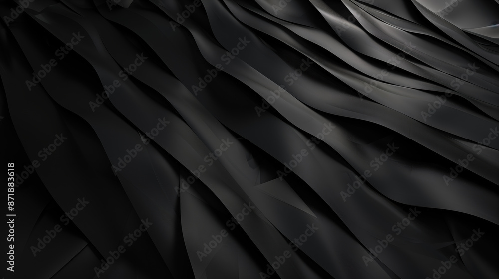 Dark Flowing Wave Abstract Wallpaper with Subtle Black Patterns for Design Dark Flowing Wave Abstract Wallpaper with Subtle Black Patterns for Design