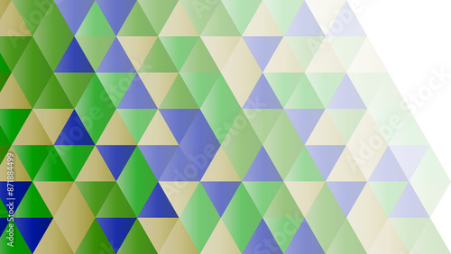 abstract geometric background with colorful triangles, Vibrant blue and green triangle pattern from backgrounds.