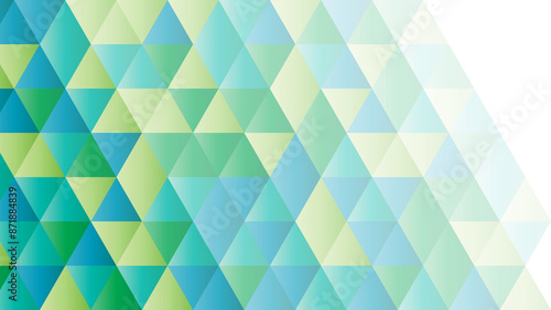 abstract geometric background with colorful triangles, Vibrant blue and green triangle pattern from backgrounds.