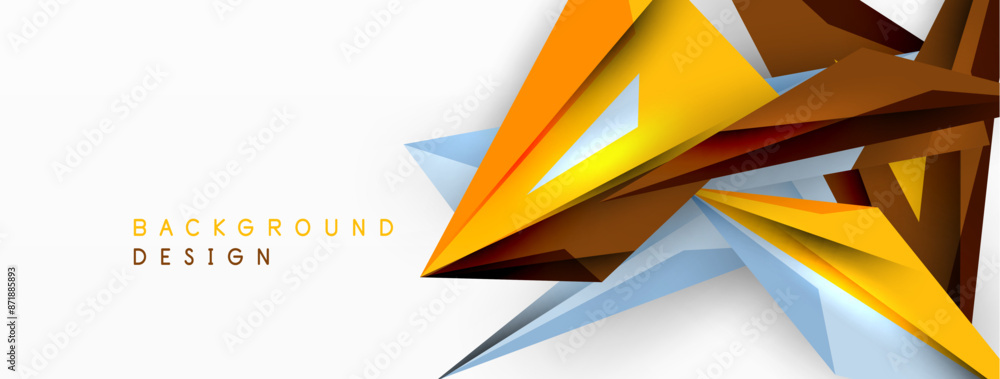 Minimal geometric abstract background. Low poly dynamic triangle design. Trendy techno business template for wallpaper, banner, background or landing Minimal geometric abstract background. Low poly dynamic triangle design. Trendy techno business template for wallpaper, banner, background or landing