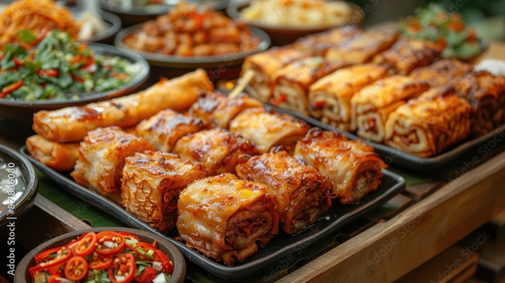 Close Up of Savory Rolls in a Buffet Setting Close Up of Savory Rolls in a Buffet Setting