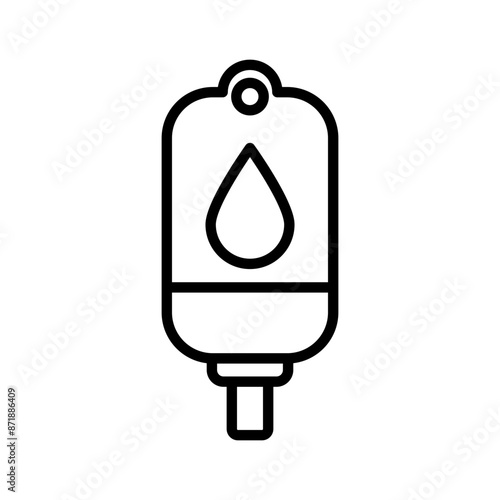 blood glucose linear logo mark in black and white
