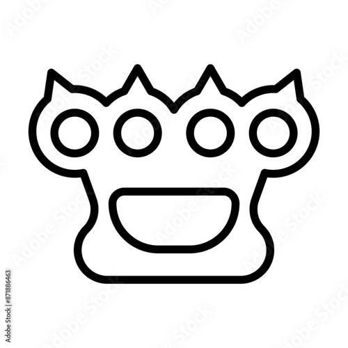 brass knuckles linear logo mark in black and white